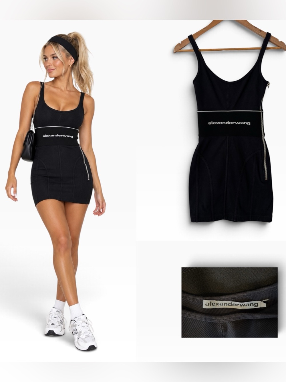 Alexander Wang Ribbed Fitted Mini Dress - Size XS
